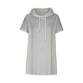 thumbnail image 5 of Hauts d'Été pour Femmes 2024 à Moins de 10 $! Mode Oversize Uni Élégant Camisole Robe à Col Rond Cadeau pour Femmes en Solde, 5 of 5