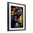 thumbnail image 2 of Stupell Industries Contemporary Dino Roar at Sunset Black Framed Print Under Glass, 13 x 16, by Creative Studio, 2 of 8