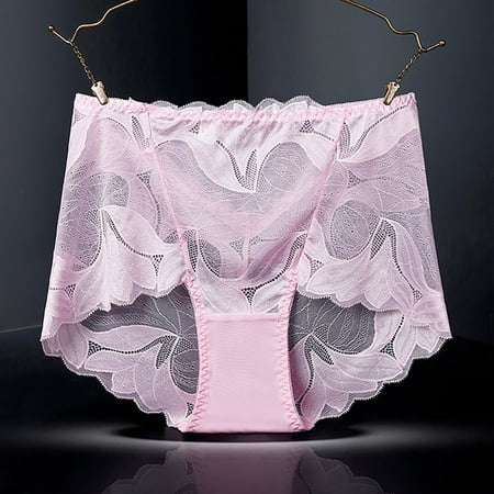 

Women s Panties Solid Color High Waist Hollow Cotton Lace Spring Summer Trendy Briefs Underwear For Women
