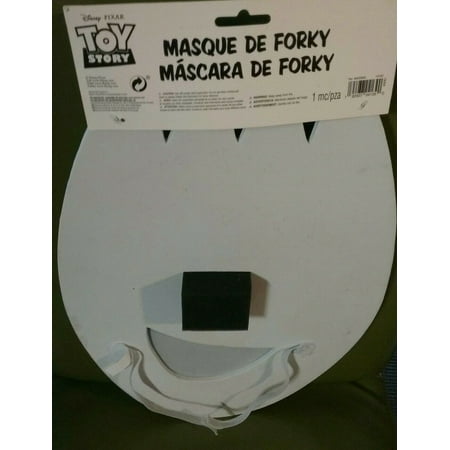 Party City Toy Story 4 Forky Mask for Children One Size Measures 11 3 4 x 17 with Attached Elastic