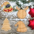 thumbnail image 2 of Christmas Tree Wooden Tray Cartoon Hat Elk Shape Rustic Farmhouse Decor Multi-functional Snack Jewelry Fruit Serving Plate Storage Holder, 2 of 10
