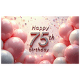 thumbnail image 4 of LUUFILx 75th Birthday Celebration Banner Polyester Background Decoration for Party Supplies Backdrop Photography Props Happy Birthday Decors, 4 of 8