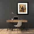thumbnail image 4 of Martinus Rørbye 20x23 Black Modern Framed Museum Art Print Titled - A Sitting Nubian, Rome (1839), 4 of 5