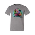 thumbnail image 2 of Wild Bobby, Colorful Neon Seal Animal Lover Men's Graphic T-Shirt, Heather Grey, X-Large, 2 of 3