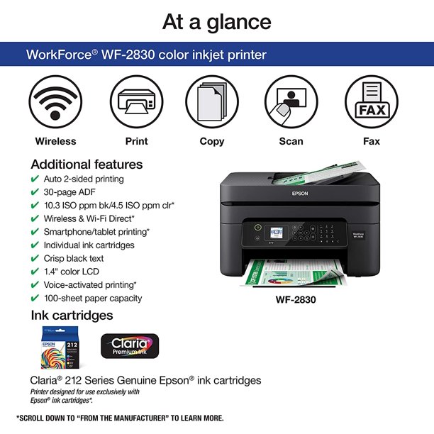 Buy Epson Workforce WF-2830 All-in-One 
