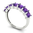 thumbnail image 2 of 1.75 ctw Wedding Band for Women - 18K White Gold Natural Amethyst Stackable Eternity Ring, 2 of 6