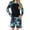 Black4, variant on Fshinging Swim Suits For Girls 2025 Long Sleeve Two Piece Set Floral Print Round Neck Beach Pool Summer Swimming Kids Bathing Suit Size 14-15 years