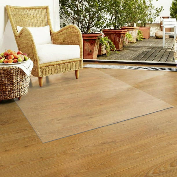 Yescom 48 x 36 Clear Rectangle PVC Floor Mat Protector 1.5mm Thickness for Hard Wood Floor Home Desk Office Chair Walmart