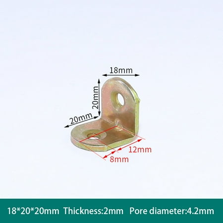 

10pc 19MM Right Angle Bracket L-shaped Gusset Connection Fixed Repair Metal Part