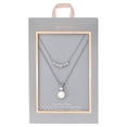 thumbnail image 6 of Believe by Brilliance Women's Simulated Pearl and Cubic Zirconia Set in Fine Silver Plated Brass, 6 of 7