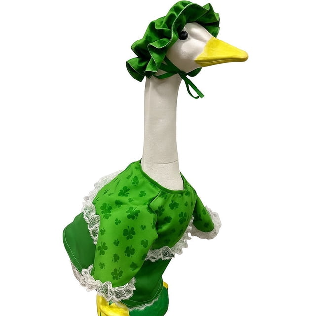 Porch Sunflower Style Costume Set for Grass Goose Statue 23 in Tall with Quick-Attach Design for Holiday Decor