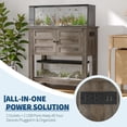 thumbnail image 2 of Heavy Duty 20-29 Gallon Aquarium Stand with Charging Station, Magnetic Doors, 2 of 6