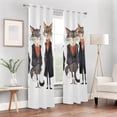 thumbnail image 6 of Cats with Suits Blackout Curtain Panels Drapes Privacy Assured with Light Filtering Curtains for Living room Bedroom Bathroom Window, 6 of 6
