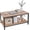 Natural Oak, variant on Industrial Coffee Table with Storage Shelf for Living Room, Wood Look Accent Furniture with Vintage Wooden Board Stable Metal Frame Cocktail Table 2-Tier Tea Table, Rustic Brown