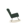 thumbnail image 6 of Nursery Rocking Chair, Modern Teddy Upholstered Rocker Glider Chair with High Backrest and Metal Base for Bedroom Living Room Offices, Emerald, 6 of 10