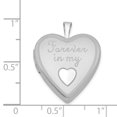 thumbnail image 3 of Sterling Silver Rhodium-plated 20mm Forever In My Heart Locket QLS315 (25mm x 20mm), 3 of 3