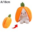 thumbnail image 1 of Cute Transformed Strawberry Rabbit Doll Plush Toy Carrot Rabbit Small Fruit Doll Bunny, 1 of 1