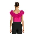 thumbnail image 3 of Love by Design Women's Juniors Powder Puff Tulle Ruffle Bodysuit, 3 of 6