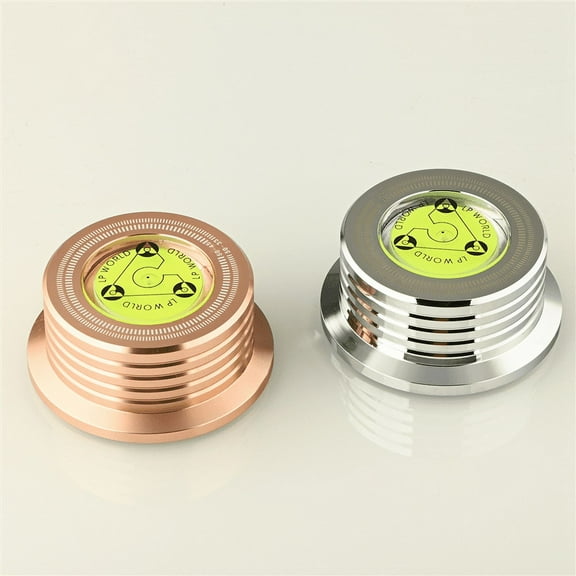 Aluminum Vinyl Record Weight HiFi 50HZ LP Disc Stabilizer Turntable Vinyl Aluminum Alloy Weight Clamp Rose-Gold,1 x LP recording stabilizer,Rose-gold