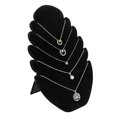thumbnail image 1 of Soporte de exhibición de joyas de terciopelo negro, caballete de joyería para colgar joyas, torre colgante con 5 muescas, 1 of 5