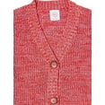 thumbnail image 2 of Wonder Nation Girls Long Sleeve Button-Front Cardigan Sweater, Sizes 4-18 & Plus, 2 of 3