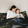 thumbnail image 5 of jejeloiu Colorful Cartoon Dragon Full Size Comforter Sets,Magic Animal Bedding Comforter Set,Western Fantasy Theme Bedding Sets For Boys,Breathable Home Decor Reversible,3-Piece, 5 of 8