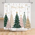 thumbnail image 6 of Tchckioa Pine Tree Snowflake Shower Curtain,72x72 Inch Privacy Protection Hooks Bath Curtain for Bathtub, 6 of 6