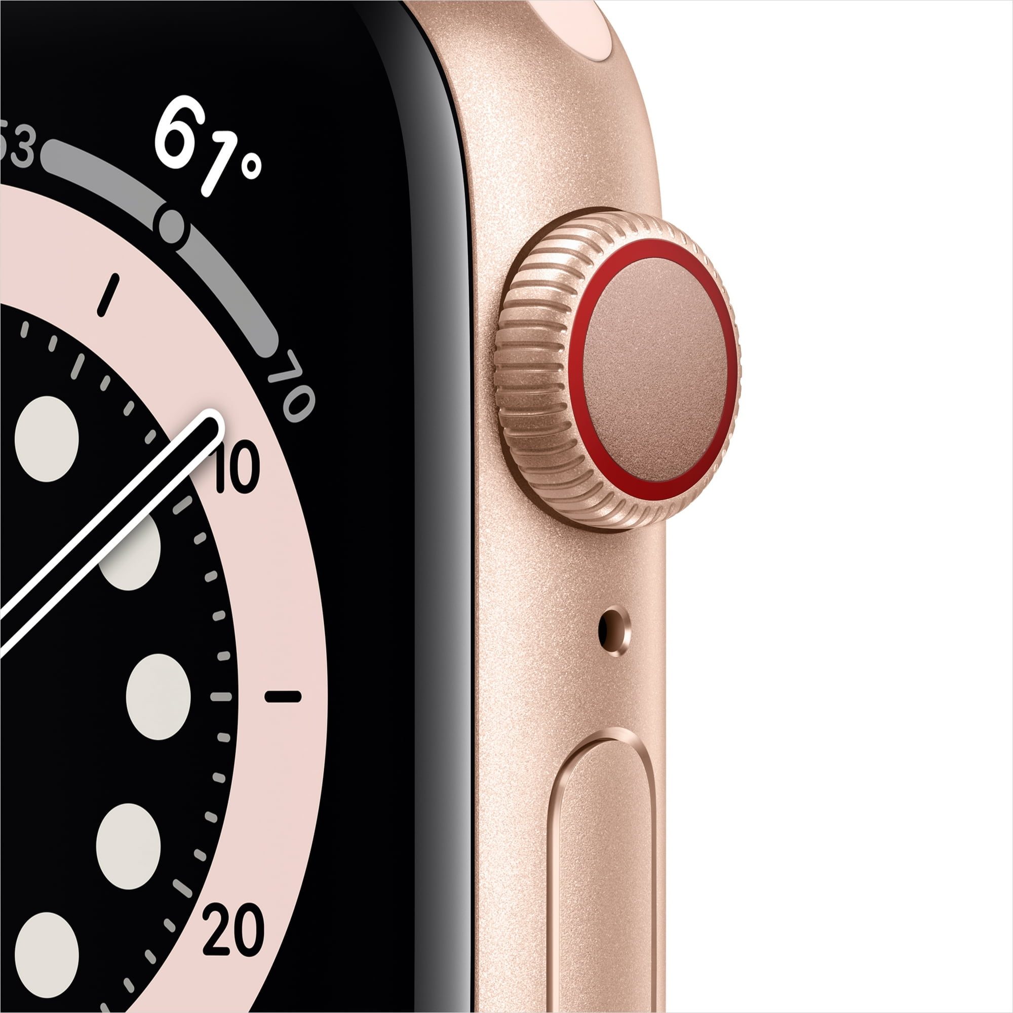 Pre-Owned Apple Watch 40mm Series 6 GPS + Cellular Stainless Steel Gold Pink Sport Band (Good)