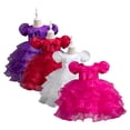 thumbnail image 3 of AJZIOJIRO 2-10Y Kids Toddler Flower Girls Vintage Floral Boho Lace Maxi Dress Baby Wedding Princess Party Communion Evening Formal Dance Gown, 3 of 9