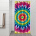 thumbnail image 2 of Colorful Rainbow Tie Dye Spiral Pattern Shower Curtain 36"x72" ,Bathroom Decorative Shower Curtains Set with 12 Hooks,Modern Waterproof Washable Shower Curtain, 2 of 6
