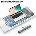 thumbnail image 2 of Extended Gaming Mouse Pad, XXL Large Desk Pad 31.5*11.8 Inch, Big Computer Keyboard Mousepad, Waterproof Mouse Mat with Stitched Edges and Non-Slip Base for Office Gaming, Dark Blue Marble, 2 of 6