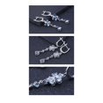 thumbnail image 6 of Swiss Blue Topaz Floral Earrings, Dangle Drop Earrings in 925 Sterling Silver, 6 of 6