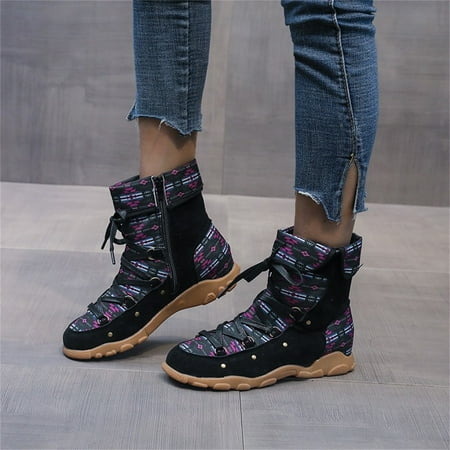 

Midewhik Short Boots Boots Plus Women s Comfortable Cloud Fashion Flat Velvet Women s Ankle Boots