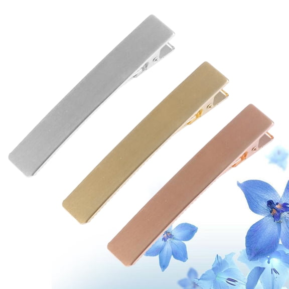 Yardwe 3pcs Silver Hair Clips for Women Flat Accessories Flyaway Styling Hairpins