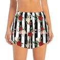 thumbnail image 4 of Lsque Rose Flowers Printed Women's Running Shorts with Liner Pockets,Elastic Quick Dry Workout Athletic Gym Yoga Shorts,Womens High Waist Shorts-Medium, 4 of 9