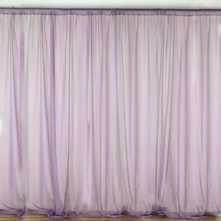 Image of Efavormart 10FT Fire Retardant Amethyst Sheer Voil Curtain Panel Backdrop For Window Wall Decoration - Premium Collection