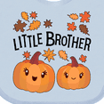thumbnail image 4 of Inktastic Little Brother Pumpkins with Fall Leaves Boys Baby Bib, 4 of 4