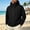 Black, variant on Men's Color Block Hooded Waterproof Jacket, Contrast Panel Windproof Outdoor Shell Coat, Full Zip Casual Outerwear for Hiking Travel Commute Black M