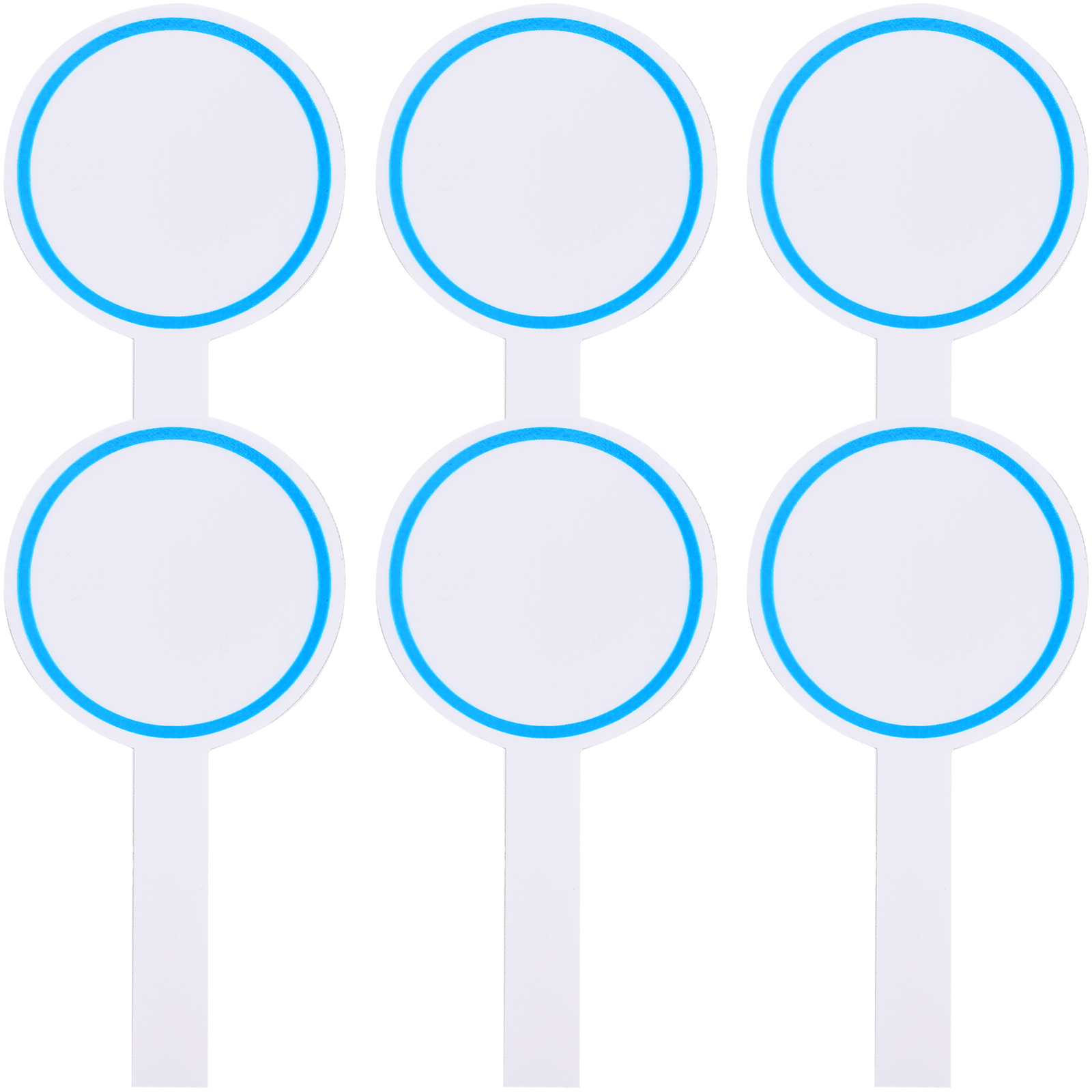 6Pcs Game White Boards Single Sided Paddles Handheld Whiteboards