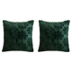 thumbnail image 1 of Fundas Almohada Navideñas Funda Decorativa Felpa Suave (copo Nieve) Verde, 1 of 8