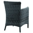 thumbnail image 4 of Modway Summon Dining Aluminum and Rattan Patio Armchair in Canvas/Beige, 4 of 4