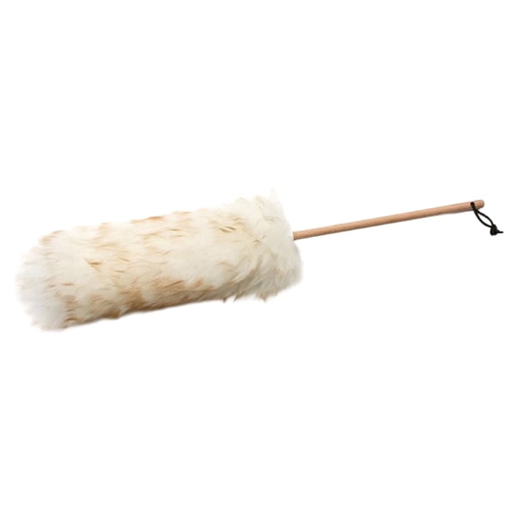 Wool Shop 24 Inch Lambswool Duster with Wood Handle – Natural Wool Cleaning Tool - MADE IN USA