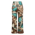thumbnail image 5 of kaondbfi Women's Style Wide Leg Pants Women's Casual Pants Printed Pants Summer Casual Pants for Women, 5 of 9