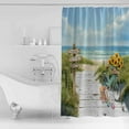 thumbnail image 4 of Small Stall Shower Curtain 36x72 Inch Narrow Half Size Beach Ocean Bath Curtains Bathroom Decor Blue Sea Sunflower Modern Country Green Waterproof Fabric Shower Curtain Set with Hooks 36 Inch, 4 of 6