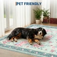 thumbnail image 5 of Garvee 8'x10' Vintage Floral Area Rug Washable Foldable Printed Carpet, Non Slip Floor Indoor Mat for Living Room Bedroom Home Office, Green, 5 of 8
