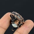 thumbnail image 4 of Natural Republic Larimar Gemstone Handmade Copper Wire Wrap Ring Size 7, 4 of 4