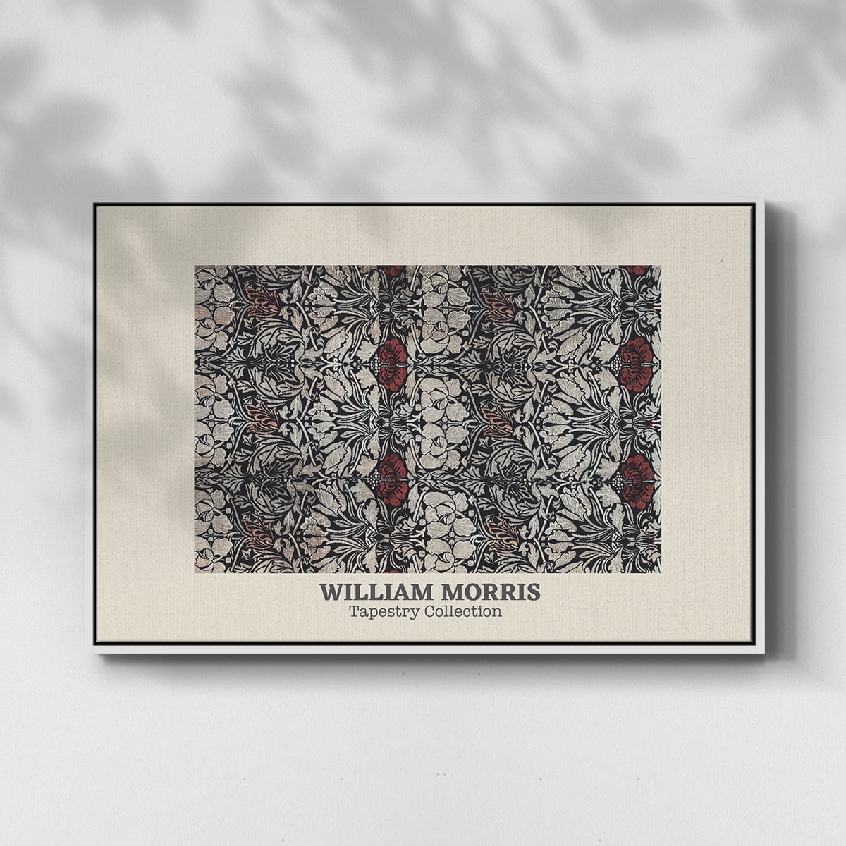 Vintage Abstract Print-XXXVIII Framed in White Wood Gallery Wrapped Canvas 25 in. x 37 in.