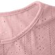 thumbnail image 2 of TaTaai Women's Summer Base Layer Top Short Sleeve V-Neck Mesh Fabric Ribbed Knit Casual Slim Fit Multi-Color T-Shirt Gift, 2 of 7