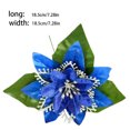thumbnail image 2 of Yuarrent Flores de purpurina navideña, adorno de árbol de Navidad, decoración de fiesta de Año Nuevo, accesorios de diseño para el hogar, sala de Kits de decoración para fiestas Azul Yuarrent HA069940-03, 2 of 6
