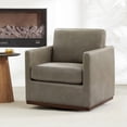 thumbnail image 2 of CHITA Swivel Accent Chairs for Living Room, Comfortable Arm Chairs for Bedroom,Faux Leather in Gray, 2 of 11